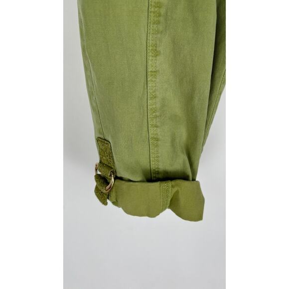 Soft Surroundings Womens Green Mara Vista Eyelet Lace Pockets Pull On Pants PM - Picture 6 of 13